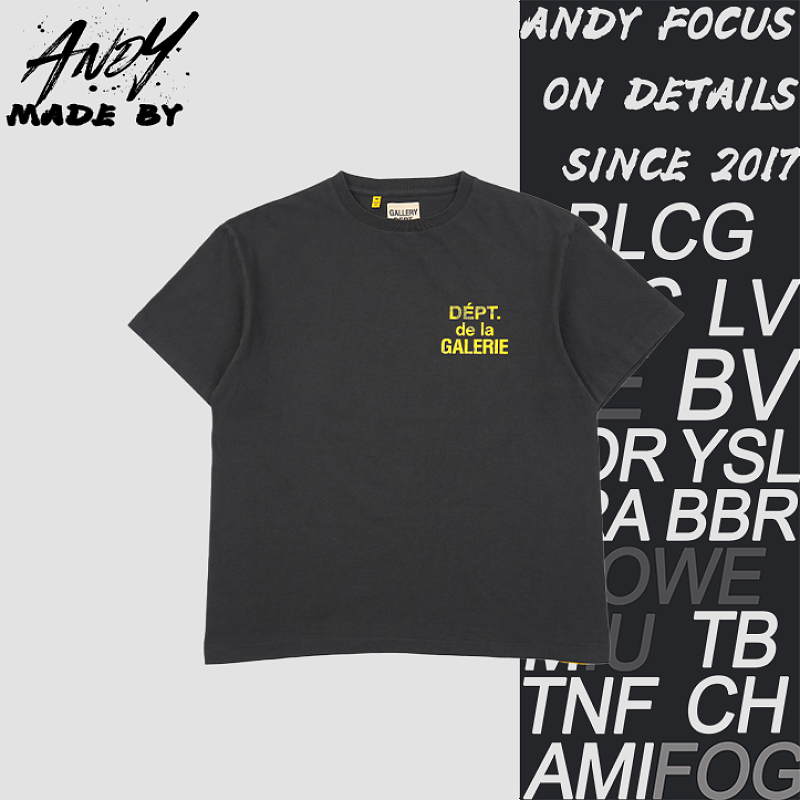 Short-sleeve Shirt With Faded Yellow French Print Front And Back