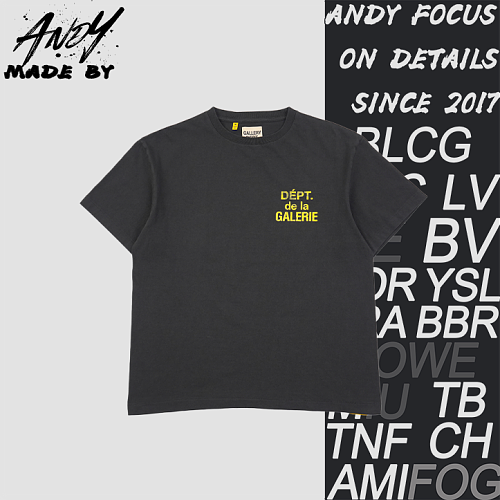 Short-sleeve Shirt With Faded Yellow French Print Front And Back