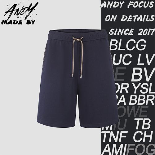 Cotton Leather Patch Logo Bermuda Shorts