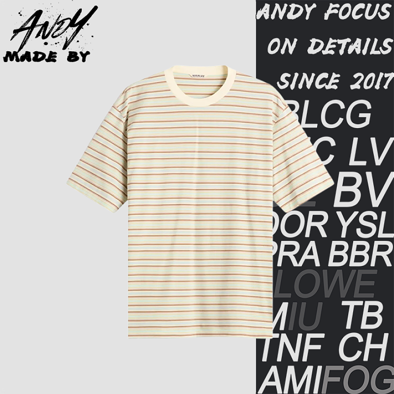 Cream Striped Short-sleeve