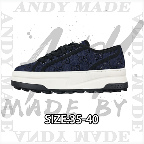 Gucci Tennis Classic Series Platform Canvas Shoes