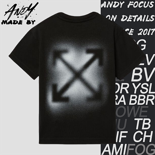 O FF Inkjet Arrow Print Short Sleeves