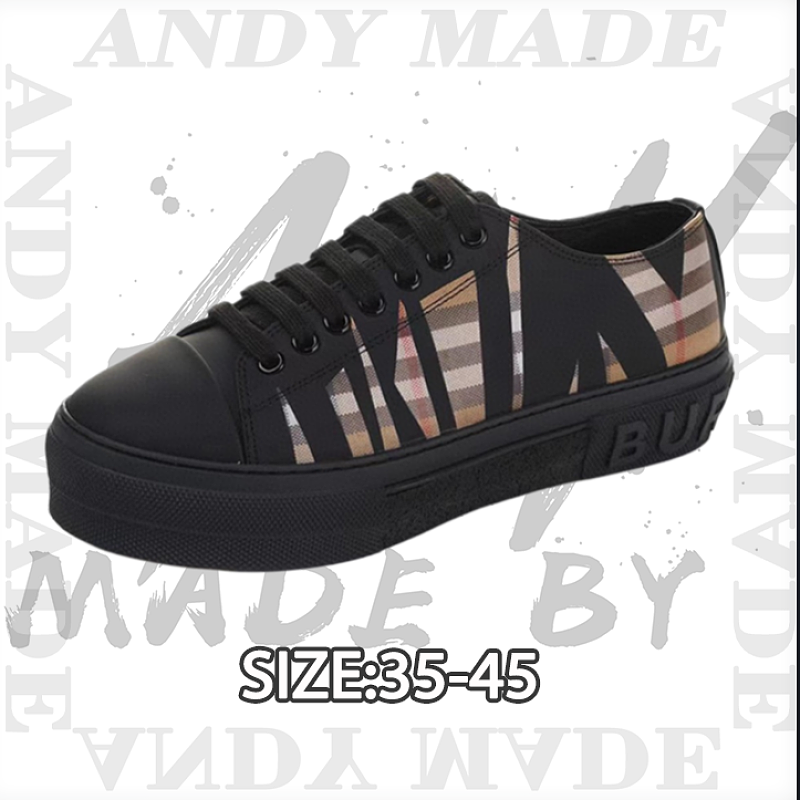 Burberry Retro Plaid Cotton Sneakers