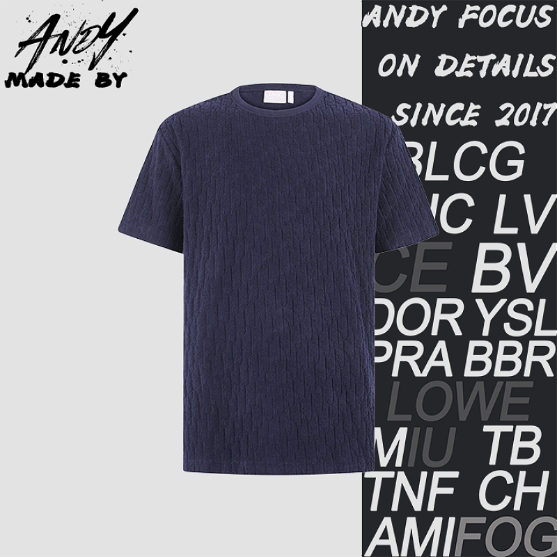 Cotton Terry Jacquard Logo T-Shirt