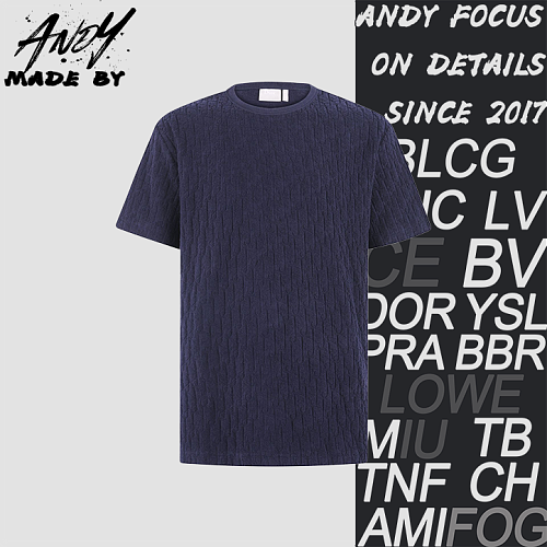 Cotton Terry Jacquard Logo T-Shirt