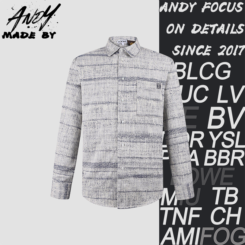 Textured Jacquard Embroidered Denim Shirt