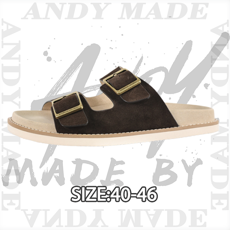 Off-White Suede Slippers Gray