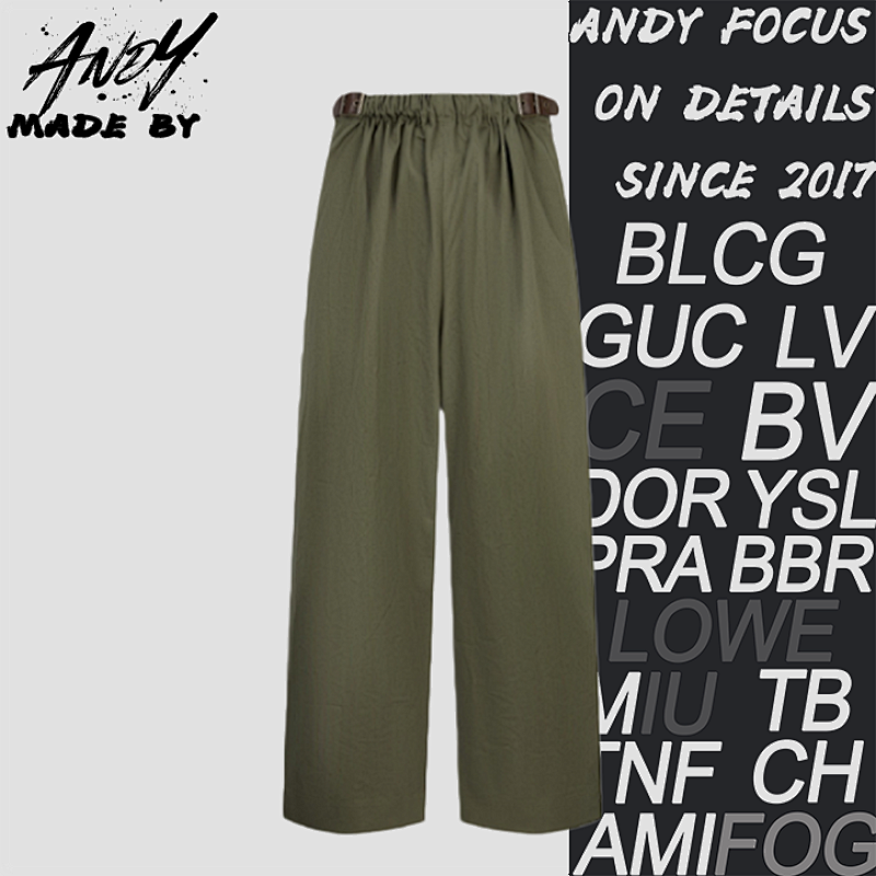 Loewe L Oewe Leather Label Elastic Waist Work Pants
