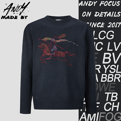 Burberry Equestrian Logo Embroidered Knit Sweater