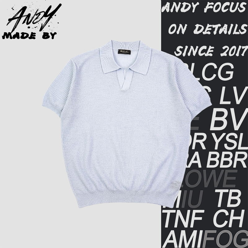 Heathered Ribbed Polo Short Sleeve