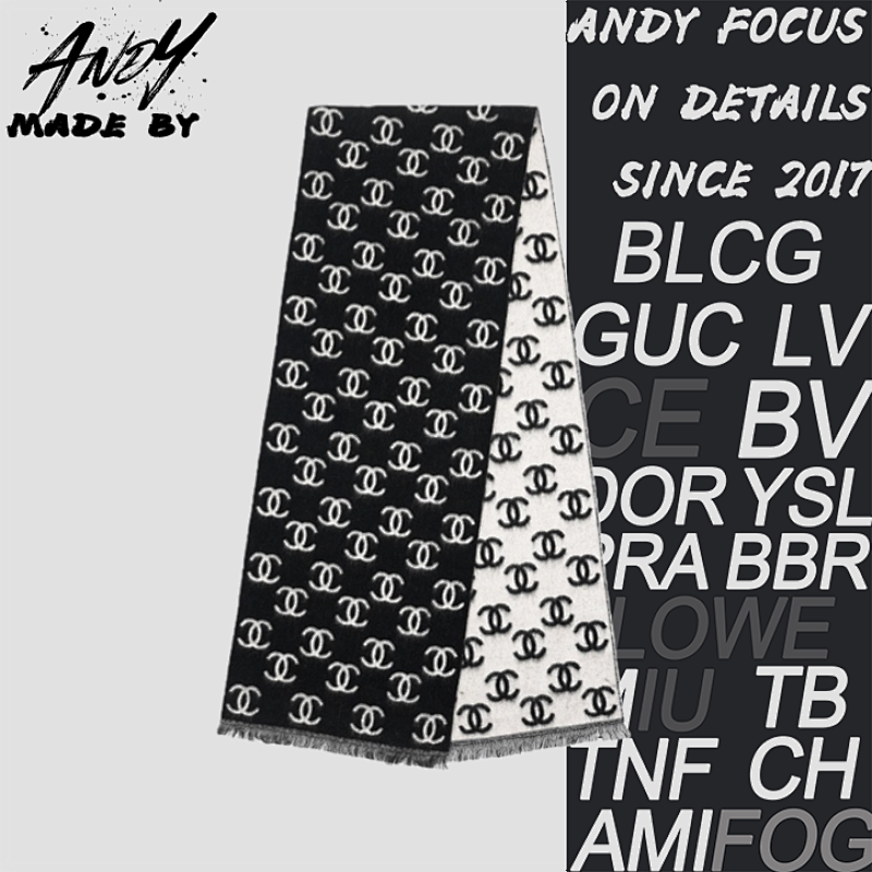 C Hanel Classic Black And White Scarf