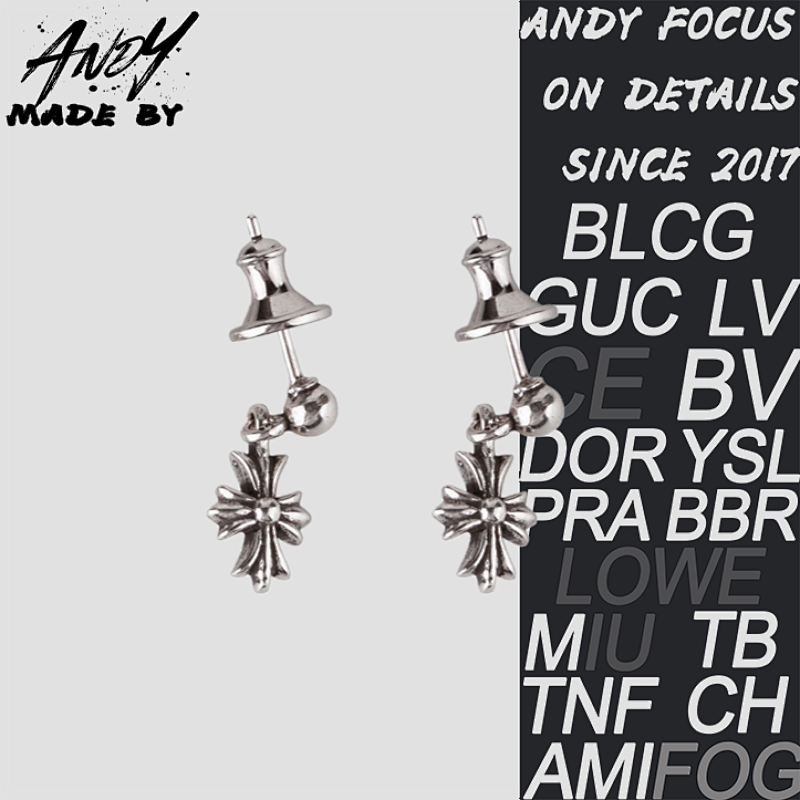 Single-section Cross Flower Earrings
