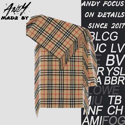 Asics Plaid Tassel Scarf