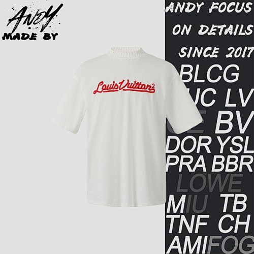 Classic Letter Embroidery Crew Neck Short-Sleeve T-Shirt