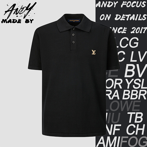 Louis Vuitton Knitted Polo Shirt With Embroidered Leather Patch