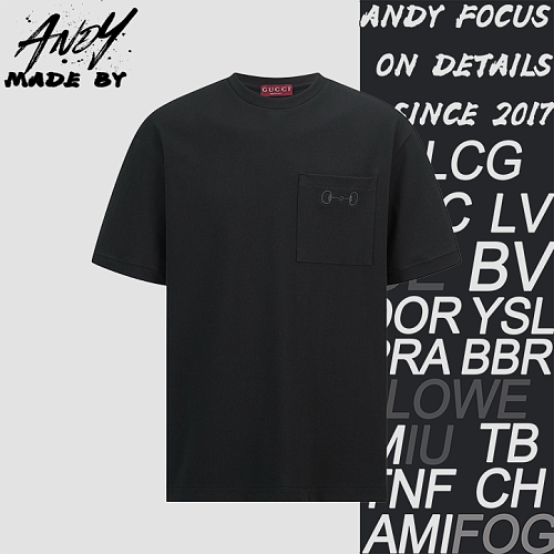 Gucci Short-Sleeve Shirt With Embroidered Pocket Logo
