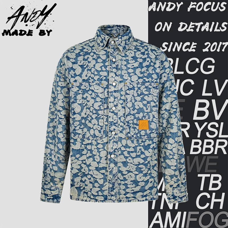 Louis Vuitton Monogram Pixelated Leopard Print Denim Jacket