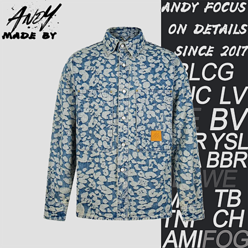 Louis Vuitton Monogram Pixelated Leopard Print Denim Jacket