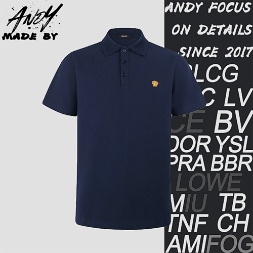 Men's Medusa Embroidered Polo Shirt