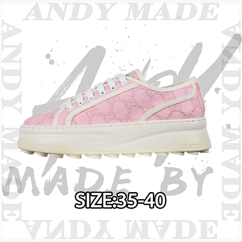 Gucci Tennis Classic Series Platform Canvas Shoes