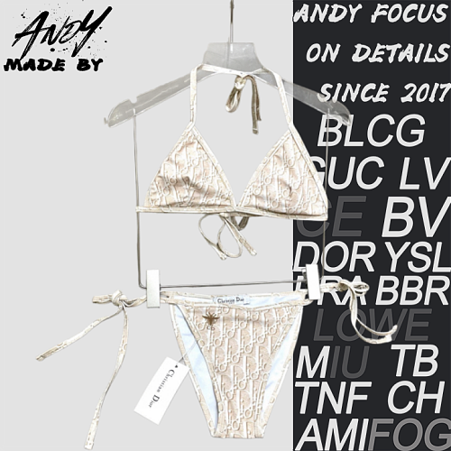 Dior Split Swimsuit 3-Piece Bikini Set Culottes
