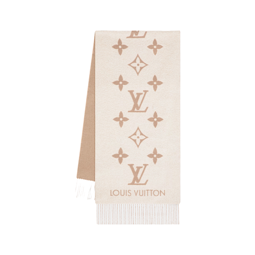 Louis Vuitton L V Double-sided Cashmere Tassel Scarf