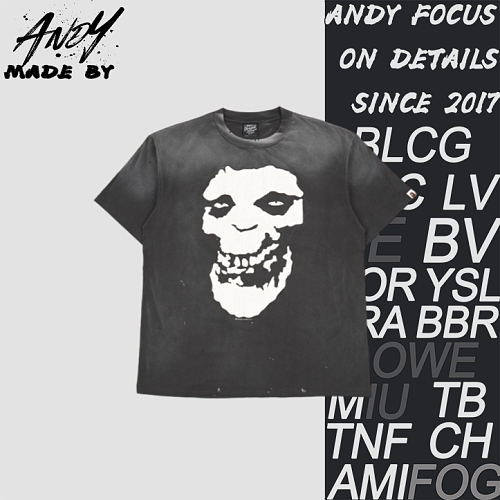 Skull And Ape Head Print Short-sleeved Shirt