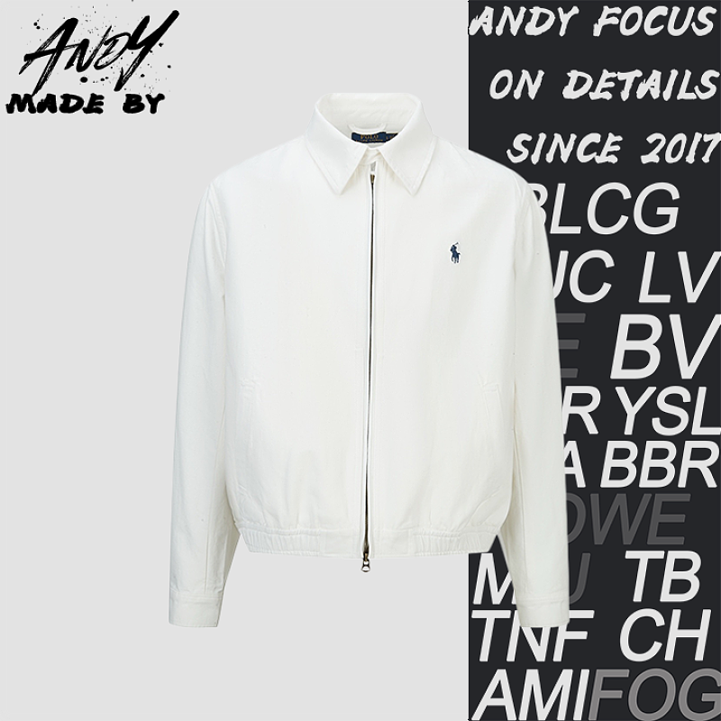 Embroidered Pony Logo Zip-Up Jacket