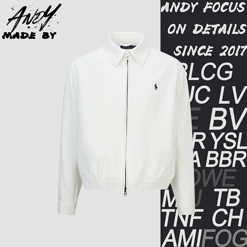Embroidered Pony Logo Zip-Up Jacket
