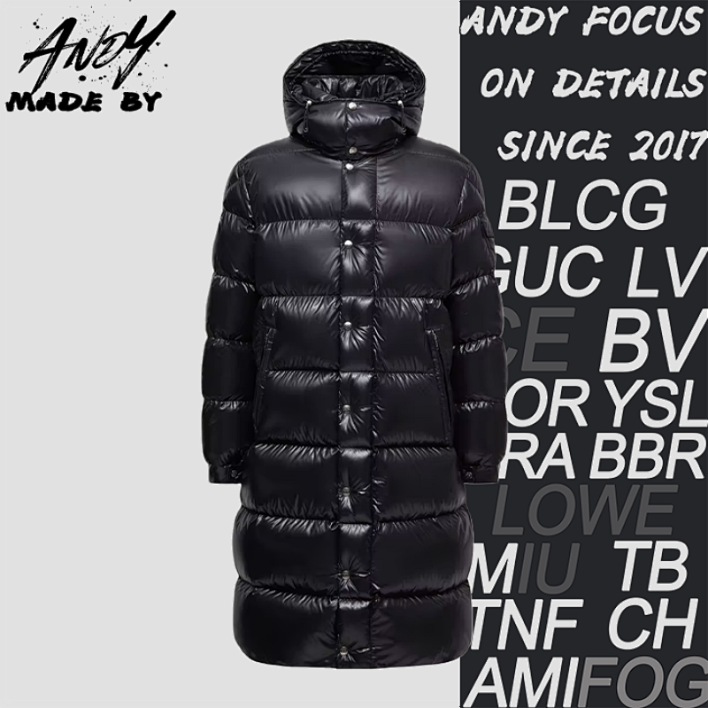 Maya Long Down Jacket With Arm Logo