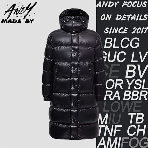 Maya Long Down Jacket With Arm Logo