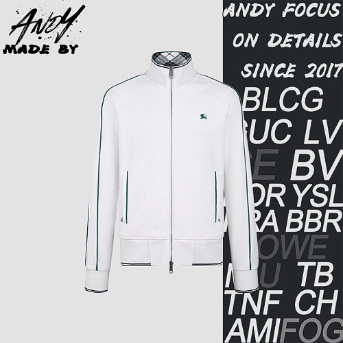 Embroidered High-neck Nylon Cotton Tennis Jacket