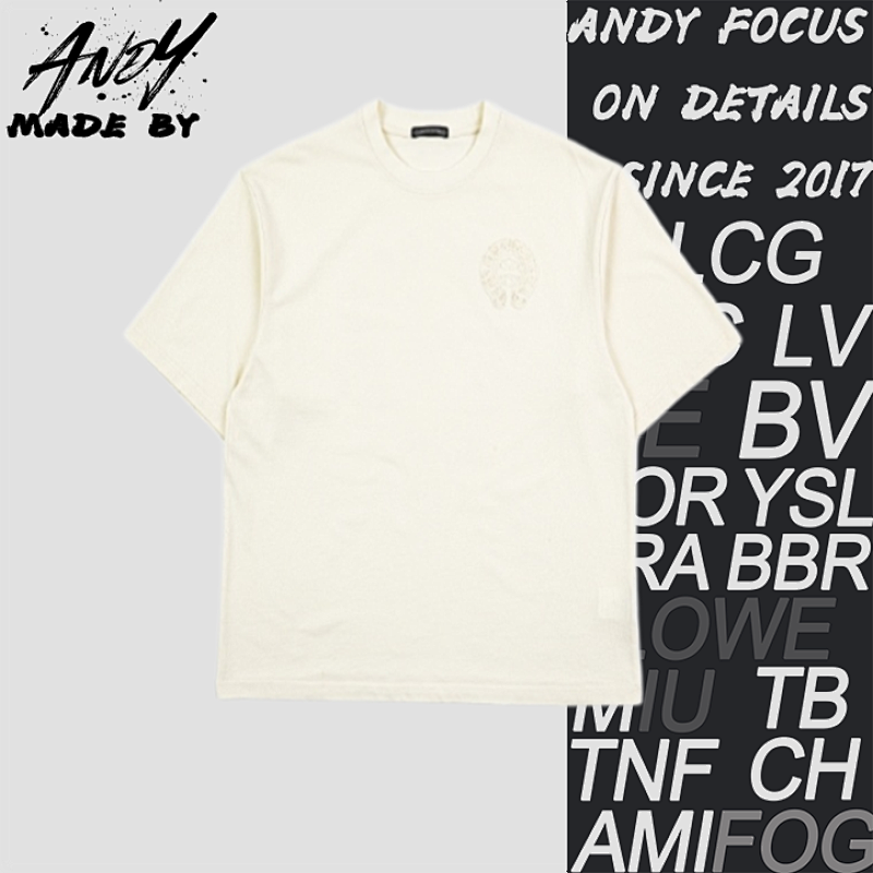 Horseshoe Chain Embroidered Round Neck Short Sleeve