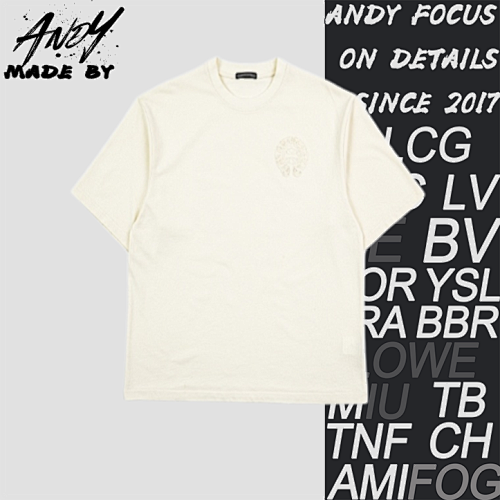 Horseshoe Chain Embroidered Round Neck Short Sleeve