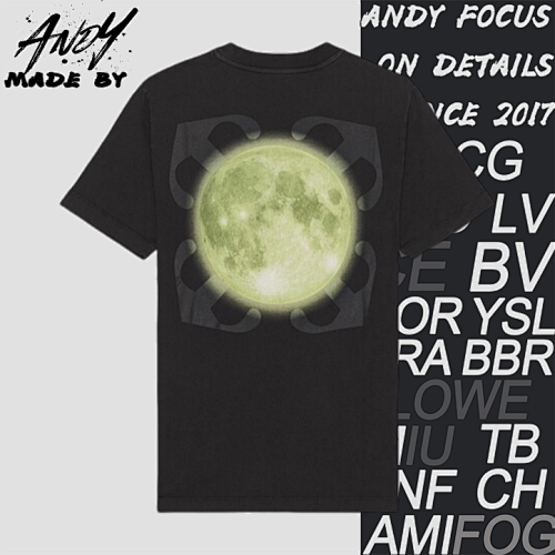 OW Moon Anchor Print Washed Short Sleeves