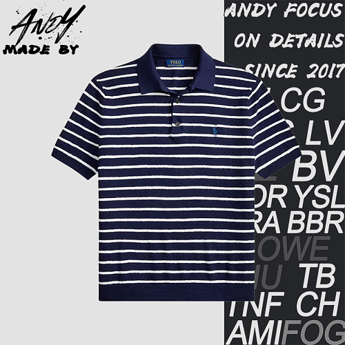 Linen Striped Polo Shirt