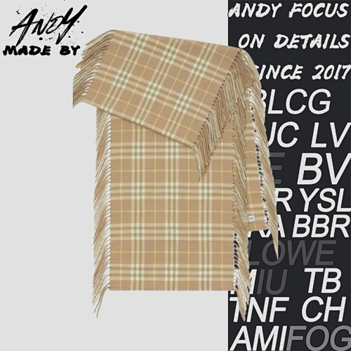 Asics Plaid Tassel Scarf