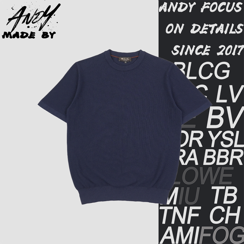 Same-line Dark Blue Knit Sweater