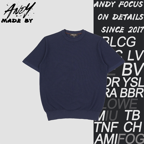 Same-line Dark Blue Knit Sweater