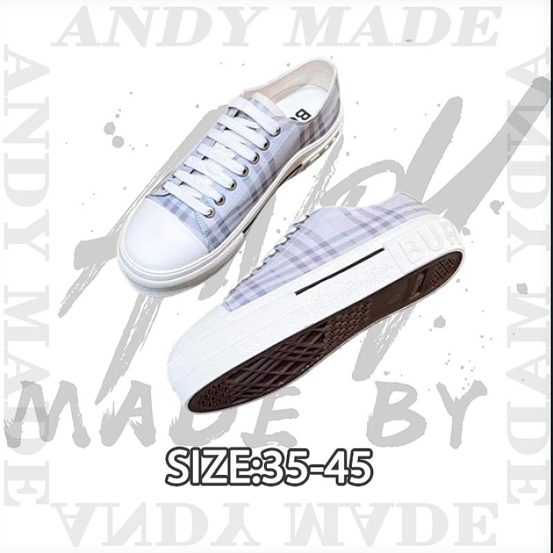Burberry Retro Plaid Cotton Sneakers