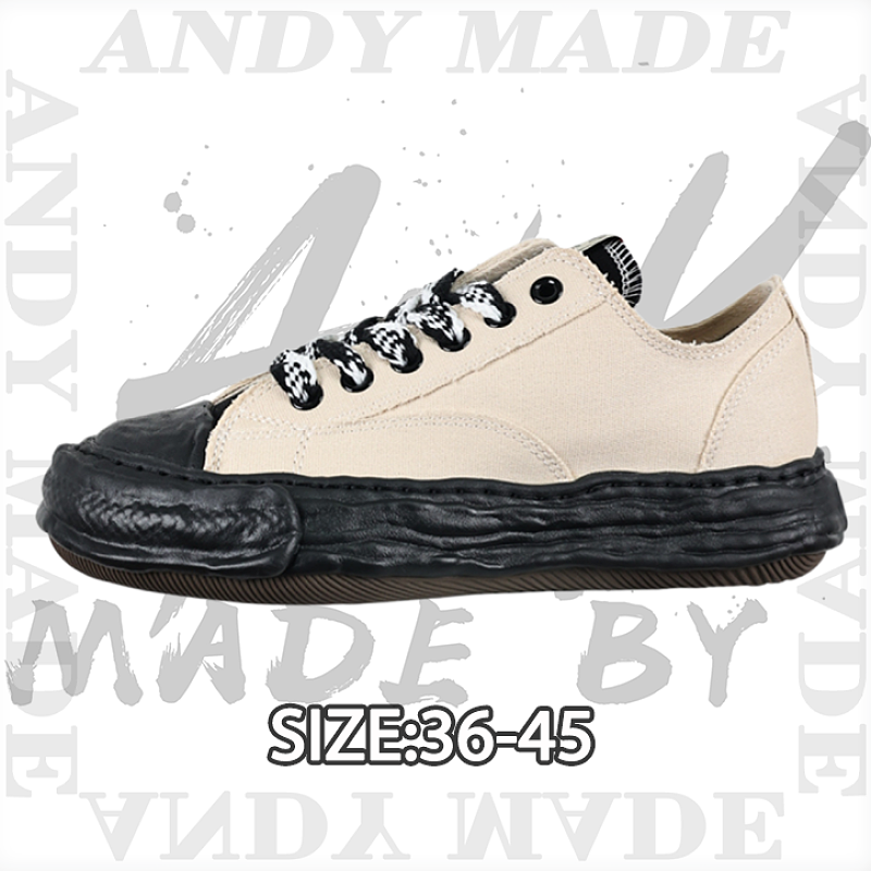 Fully Vulcanized Slip-on Shoes Rice White & Black
