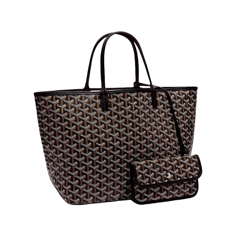Louis Vuitton Goya Monogram Full-printed Letter Tote Bag Black