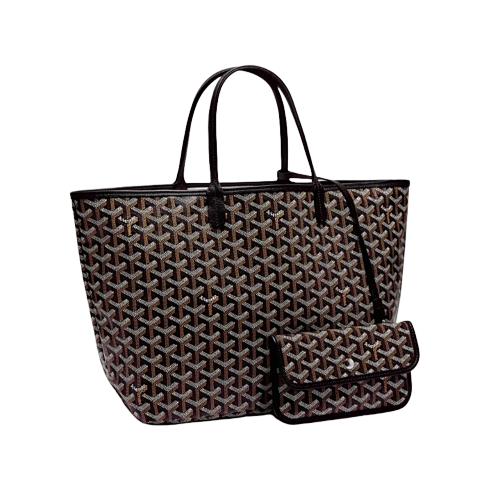 Louis Vuitton Goya Monogram Full-printed Letter Tote Bag Black