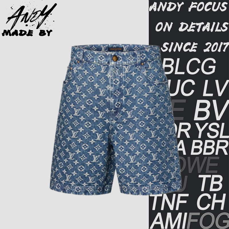 All-over Jacquard Denim Shorts