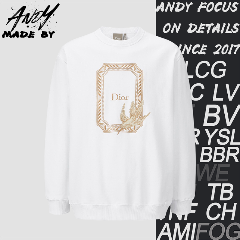 Dior Embroidered Logo Terry Sweatshirt