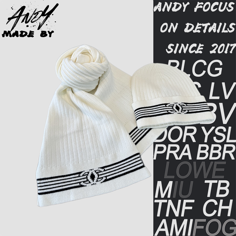 Chanel Scarf And Hat Set