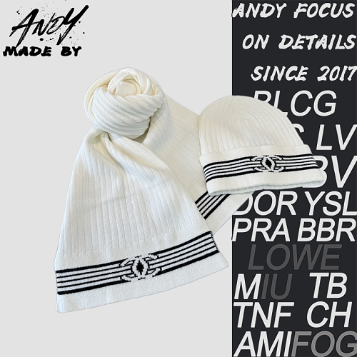 Chanel Scarf And Hat Set