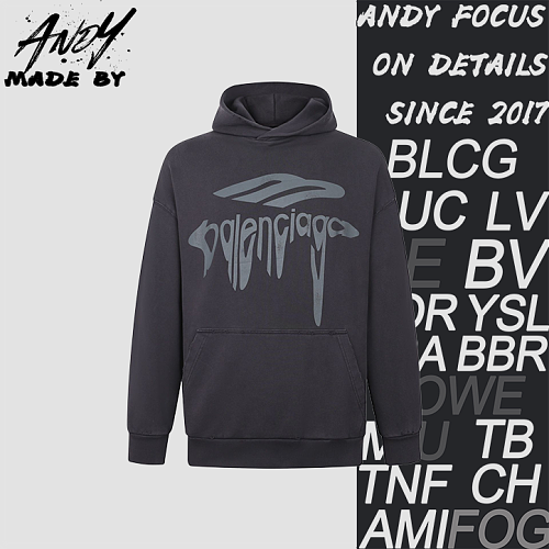 Hoodie With Distressed Printed Logo