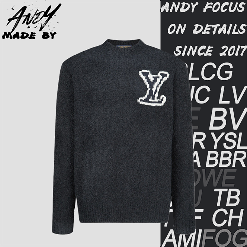 Louis Vuitton L V Double-sided Intarsia Logo Sweater