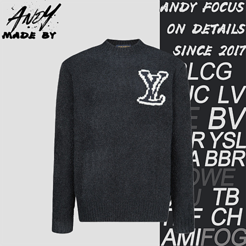 Louis Vuitton L V Double-sided Intarsia Logo Sweater